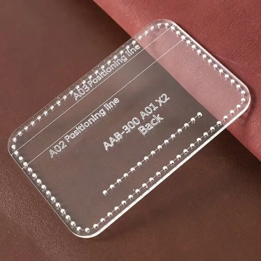 Acrylic Leather Template Coin Purses and Bags 3pcs Set Pre-Drilled Patterns New